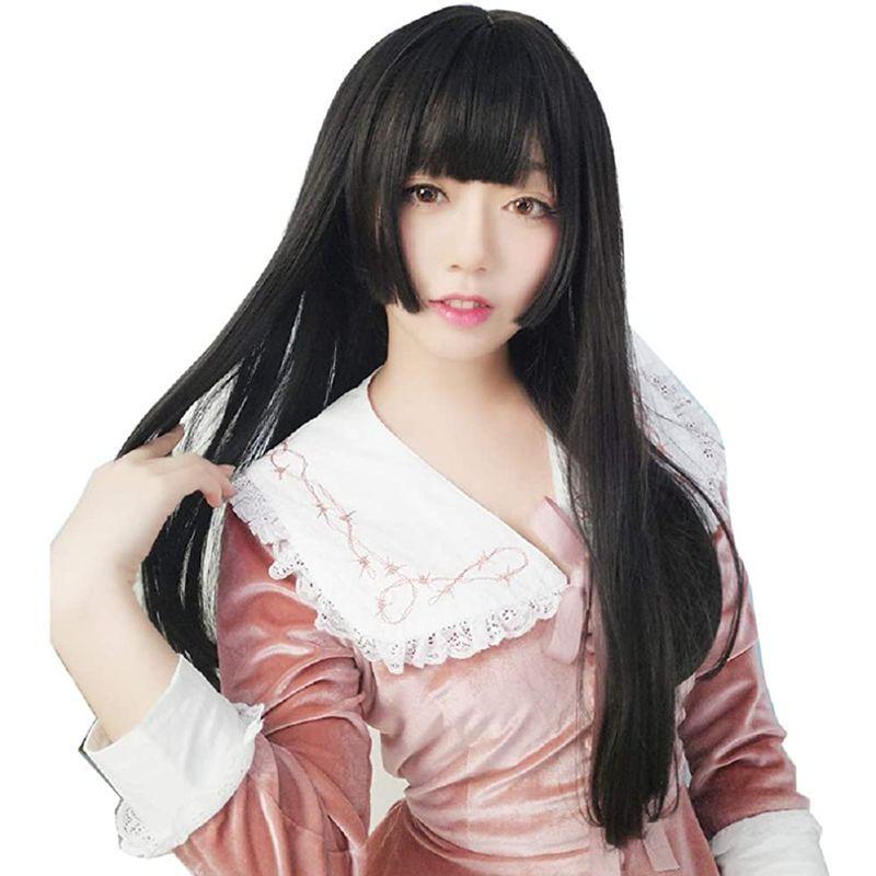 出産祝い メンズアクセサリー 風追い少女 ウィッグ ロング 姫髪 姫カット ストレート レディース 黒髪 フルウィッグ 耐熱 日常 原宿 ロリータ 可愛い 日係姫髪型三刀 Www Threeriversofs Com