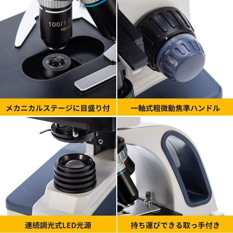 SWIFT 双眼 両眼タイプ生物顕微鏡 最大2500X拡大、ジーデントップ式30度傾斜両眼鏡筒、ＬＥＤ光源 研究用、実験用生物顕微鏡、広視野 SWIFT 双眼 両眼タイプ生物顕微鏡 最大2500X拡大 ジーデントップ式30度傾斜両眼鏡筒 ＬＥＤ光源 研究用 実験用生物顕微鏡 広視野