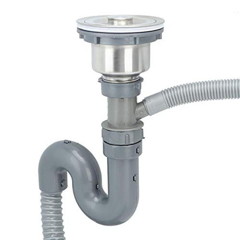 Sトラップホース ジャバラ オーバーフロー用 防臭チューブ ステンレス鋼+ PVC製 2022080212013000317