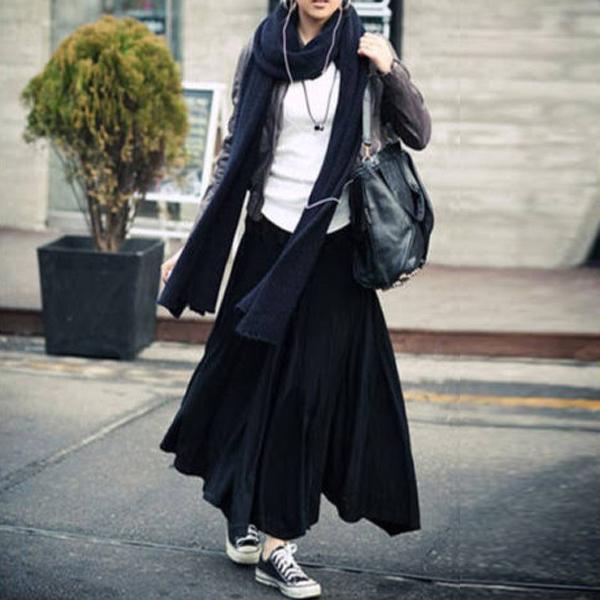 ロング スカート レディース 秋 冬 黒 赤 おしゃれ かわいい 30代 40代 50代 大きいサイズ フレア マキシ Aライン [郵1]^b177^ | uricca | 16