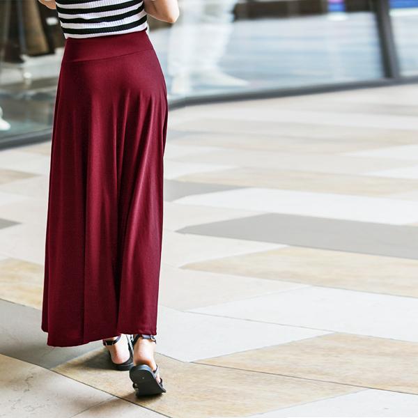 ロング スカート レディース 秋 冬 黒 赤 おしゃれ かわいい 30代 40代 50代 大きいサイズ フレア マキシ Aライン [郵1]^b177^ | uricca | 18