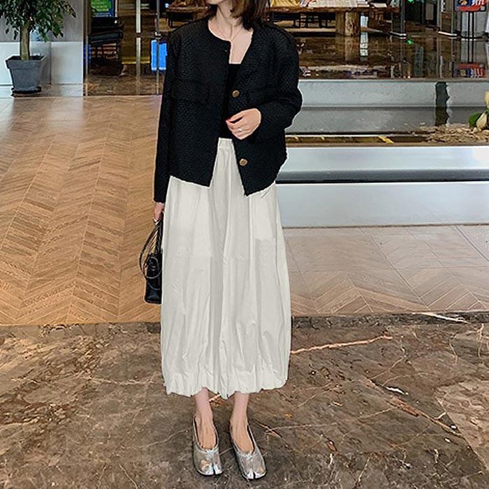 レザレクション スカート プリーツ ホワイト 総柄 プリーツスカート uricca（ウリッカ） スカート レディース 夏 春 白 ミモレ丈 ひざ丈