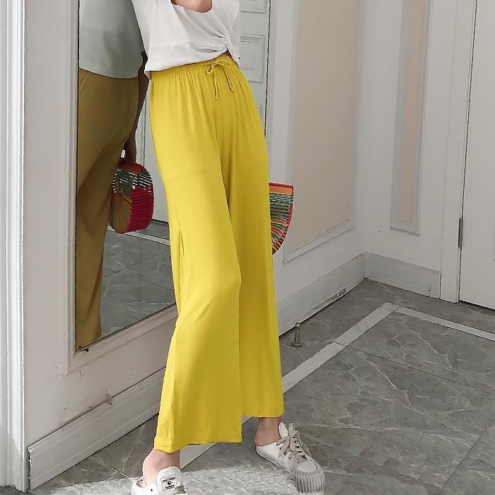 パンツ ワイドパンツ レディース 夏 黒 おしゃれ ボトムス ゆったり 部屋着 体型カバー [郵1]^b285^ | uricca | 06