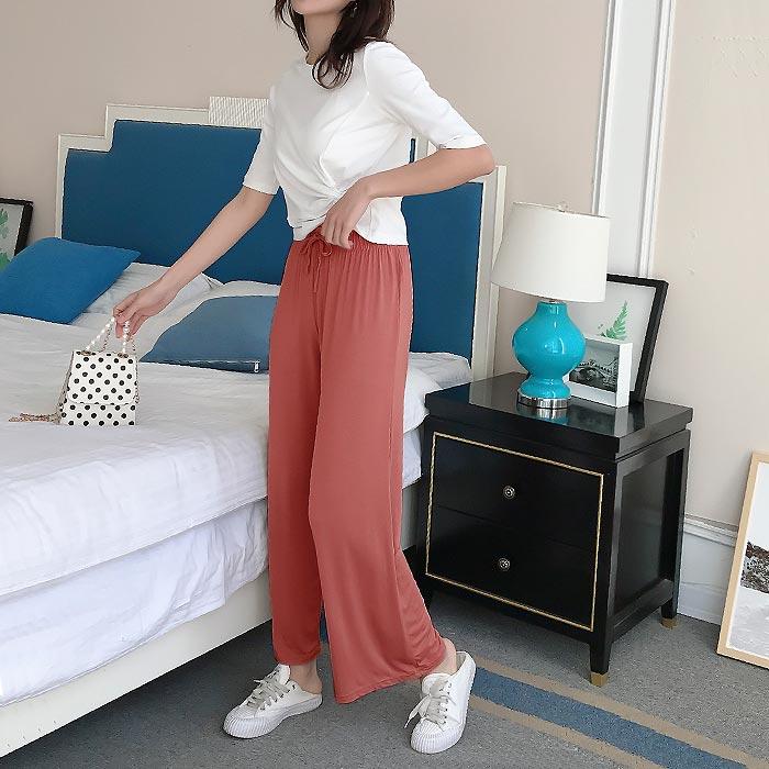 パンツ ワイドパンツ レディース 夏 黒 おしゃれ ボトムス ゆったり 部屋着 体型カバー [郵1]^b285^ | uricca | 08