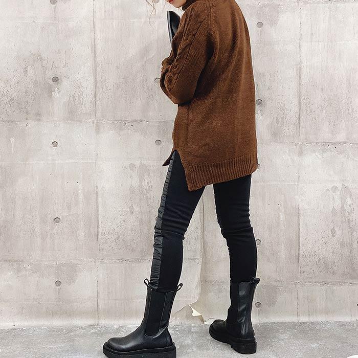 パンツ スキニーパンツ レディース 裏起毛 秋 冬 黒 おしゃれ ロング ダウン風 防寒 保温 軽量 ゴルフ 極暖 [郵3]^b293^ | uricca | 11