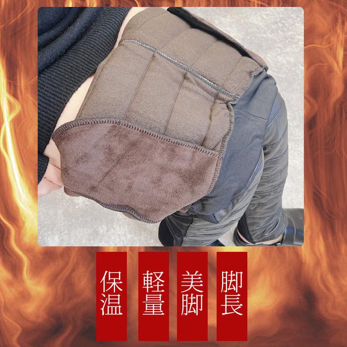 パンツ スキニーパンツ レディース 裏起毛 秋 冬 黒 おしゃれ ロング ダウン風 防寒 保温 軽量 ゴルフ 極暖 [郵3]^b293^ | uricca | 04