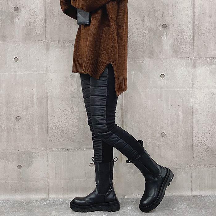 パンツ スキニーパンツ レディース 裏起毛 秋 冬 黒 おしゃれ ロング ダウン風 防寒 保温 軽量 ゴルフ 極暖 [郵3]^b293^ | uricca | 10