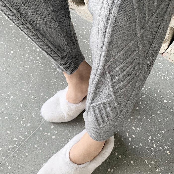 ケーブルニットパンツ テーパードパンツ ゆったり リラックス ウエストゴム ボトムス レディース 送料無料^b295^ | uricca | 11