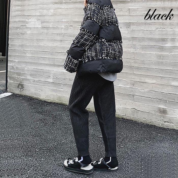 ケーブルニットパンツ テーパードパンツ ゆったり リラックス ウエストゴム ボトムス レディース 送料無料^b295^ | uricca | 12