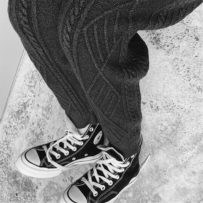 ケーブルニットパンツ テーパードパンツ ゆったり リラックス ウエストゴム ボトムス レディース 送料無料^b295^ | uricca | 14