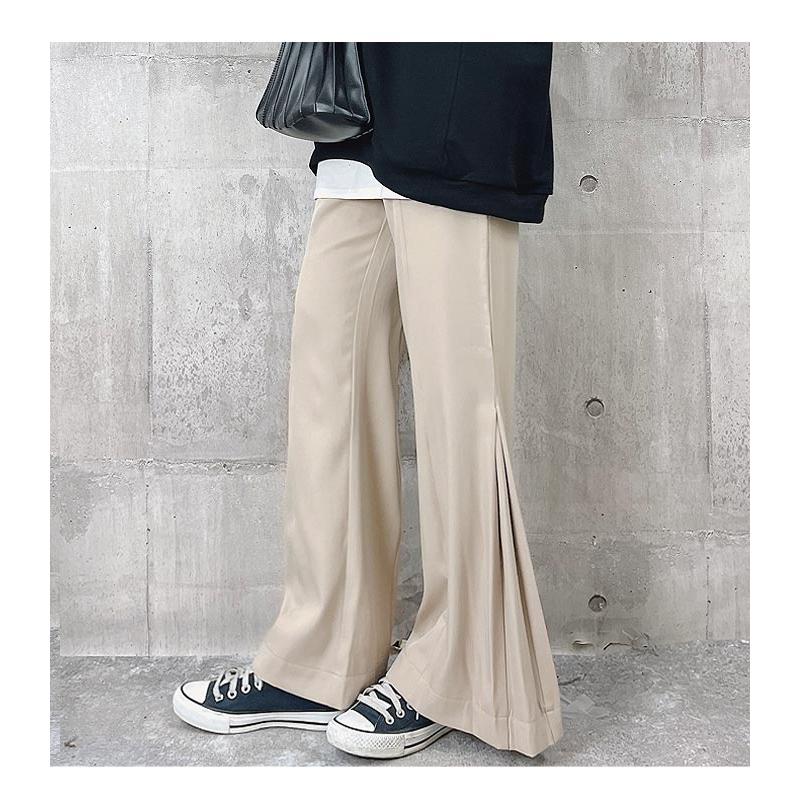 1596円 クーポンで！ パンツ ロング レディース フレアパンツ 黒 白 春 おしゃれ かわいい 30代 40代 50代 無地 ボトムス ベルボトム [郵3]^b313^ | uricca | 22