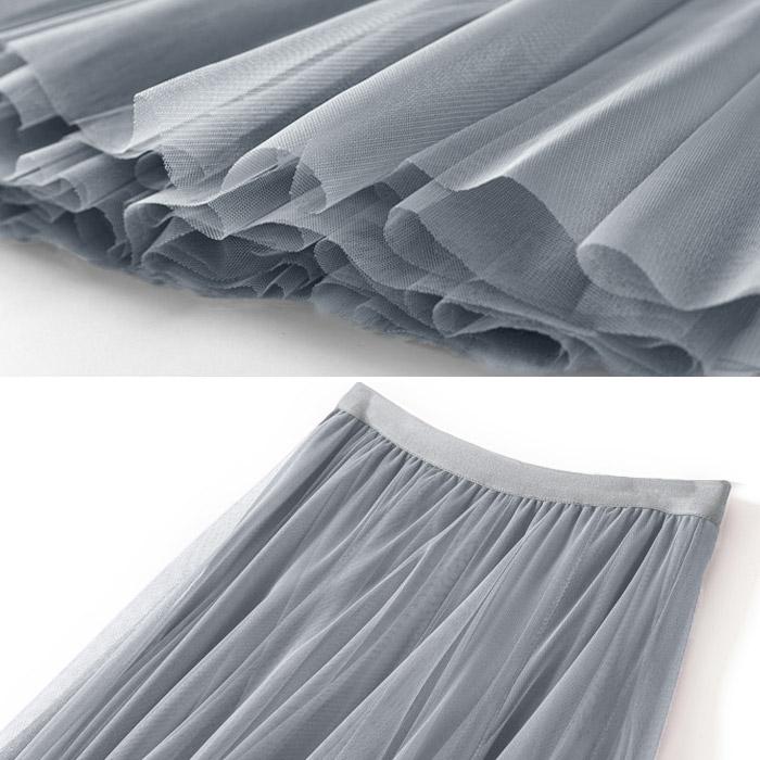 スカート チュールスカート ロング レディース 黒 白 秋 冬 おしゃれ かわいい 30代 40代 50代 フレア パニエ 裏地あり [郵3]^b362^ | uricca | 21