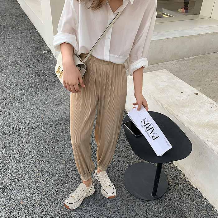 パンツ ロング ジョガーパンツ レディース 秋 冬 黒 おしゃれ かわいい 30代 40代 50代 プリーツ ロング ボトムス [郵1.5]^b367^ | uricca | 18