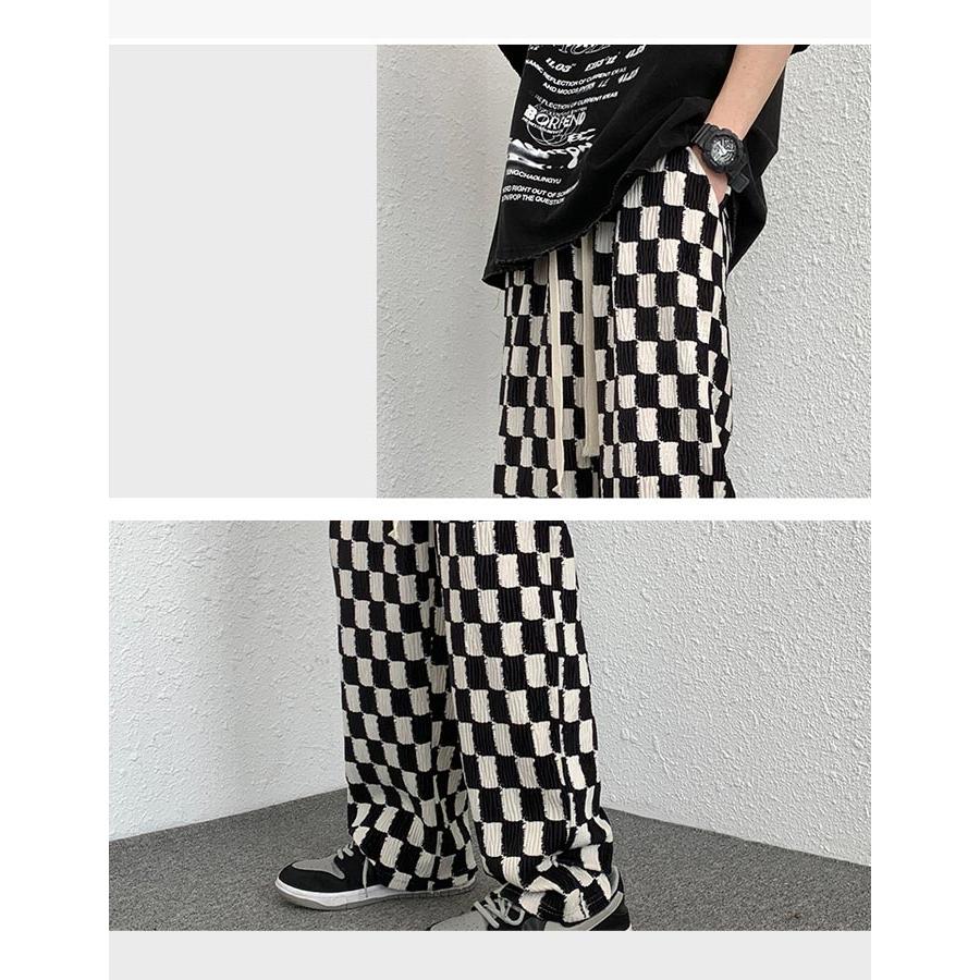 パンツ レディース 夏 黒 白 おしゃれ チェック ボトムス ウエストゴム ブロックチェック [郵3]^b368^ | uricca | 13
