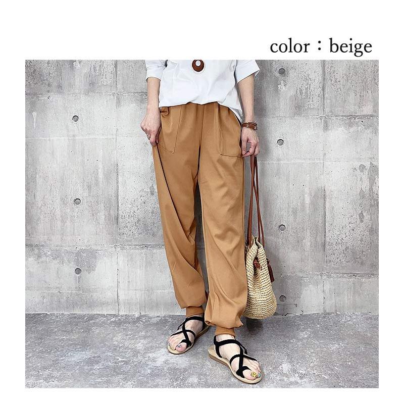 パンツ ジョガーパンツ レディース 春 夏 黒 おしゃれ ボトムス ロング ウエストゴム ポケット きれいめ [郵3]^b396^ | uricca | 11