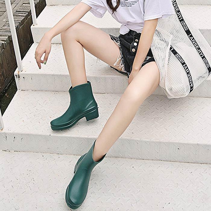 レインブーツ ブーツ レインシューズ レディース 春 夏 秋 冬 黒 おしゃれ ショート 防水 長靴 雨 雨靴 通勤 (送料無料)^bm1025^ | uricca | 18