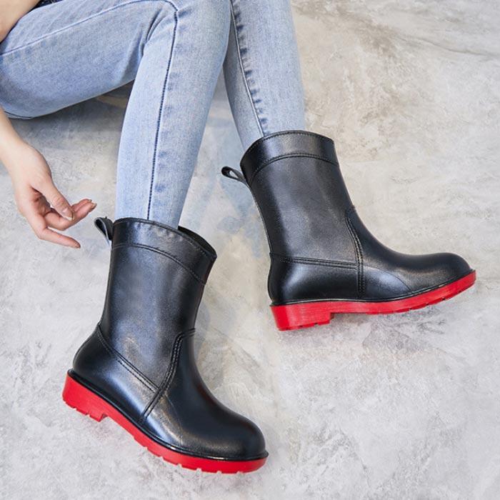 レインブーツ ブーツ レディース レインシューズ 春 夏 秋 冬 黒 おしゃれ ショート 防水 長靴 雨 雨具 通勤 (送料無料) ^bm1070^ | uricca | 18