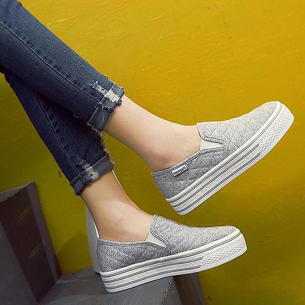 uricca スリッポン レディース 厚底 シューズ スニーカー 春 夏