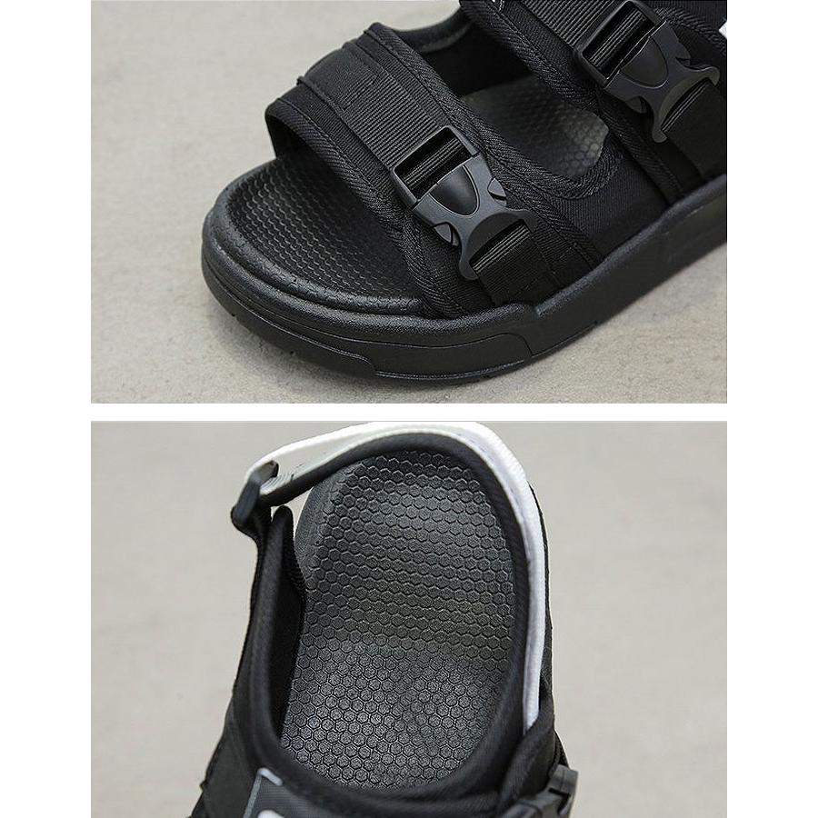 サンダル レディース 厚底 シューズ 夏 黒 白 おしゃれ かわいい 30代 40代 50代 スポーツサンダル スポサン ^bo-591^ | uricca | 21