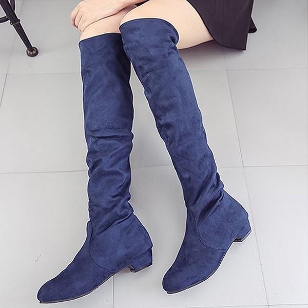 ニーハイブーツ ローヒール 安い ロングブーツ スエード調 大きいサイズ 美脚 Bo 596 Bo 596 Uricca ウリッカ By Raspberry 通販 Yahoo ショッピング