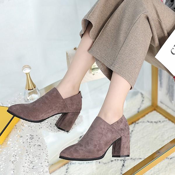 ショートブーツ レディース 太ヒール スエード ブーツ ブーティ歩きやすい チャンキーヒール Bo 614 Bo 614 Uricca ウリッカ By Raspberry 通販 Yahoo ショッピング