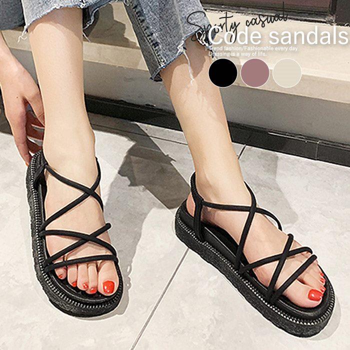 サンダル レディース 厚底 フラット コンフォートサンダル 歩きやすい 韓国 履きやすい おしゃれ カジュアル シューズ Bo 690 Bo 690 Uricca ウリッカ By Raspberry 通販 Yahoo ショッピング