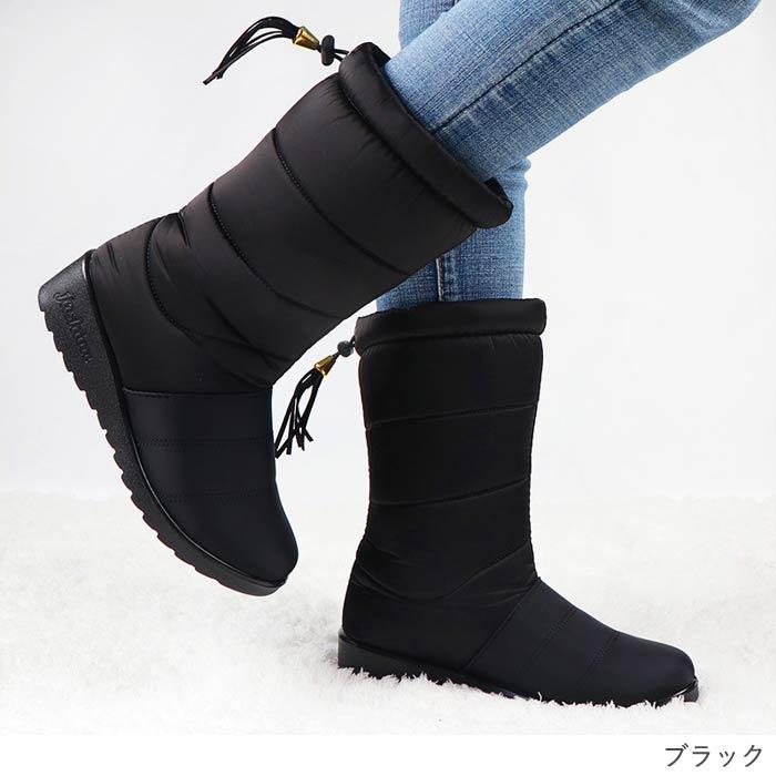 スノーブーツ スノーシューズ レディース 秋 冬 黒 おしゃれ ブーツ ミドルブーツ 防寒ブーツ あったか 靴 極暖 (送料無料)^bo-856^ | uricca | 12