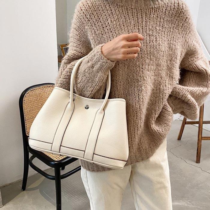 ショルダーバッグ ハンドバッグ 2way レディース 斜めがけ トートバッグ かばん 通勤 ビジネス 通学 大容量 黒 白 ^ka-190^ | uricca | 19