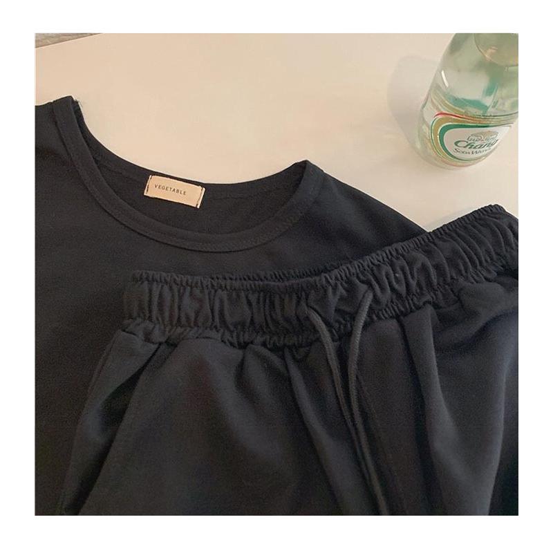セットアップ レディース Tシャツ パンツ 半袖 夏 黒 上下セット ルームウェア 無地 [郵3]^su072^ | uricca | 17
