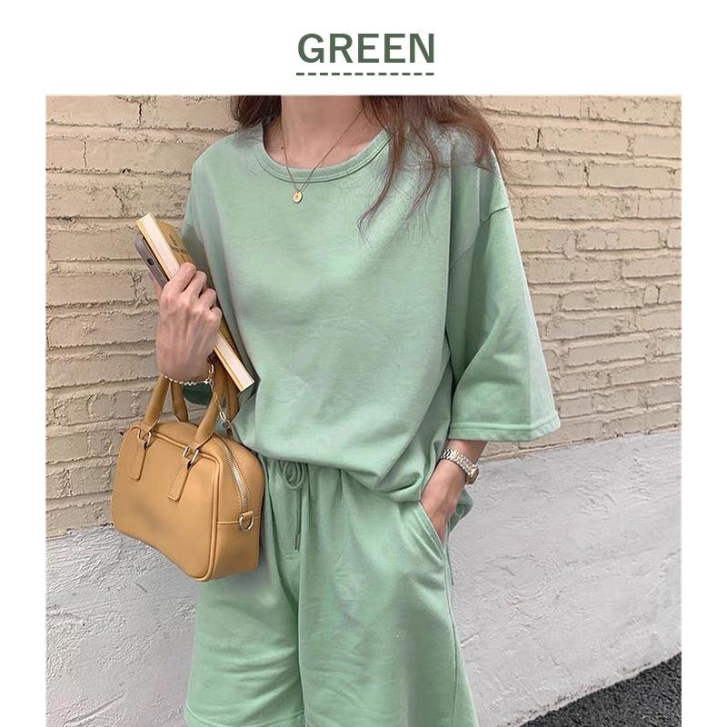 セットアップ レディース Tシャツ パンツ 半袖 夏 黒 上下セット ルームウェア 無地 [郵3]^su072^ | uricca | 12