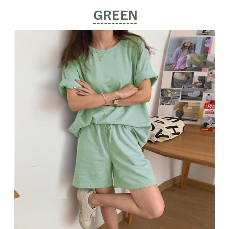 セットアップ レディース Tシャツ パンツ 半袖 夏 黒 上下セット ルームウェア 無地 [郵3]^su072^ | uricca | 13