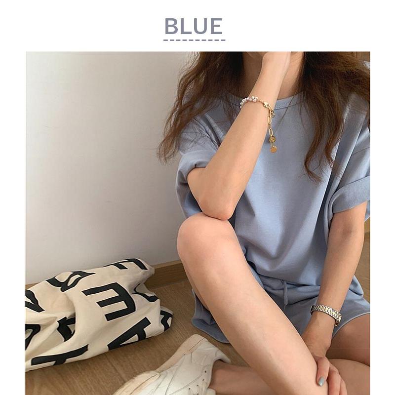 セットアップ レディース Tシャツ パンツ 半袖 夏 黒 上下セット ルームウェア 無地 [郵3]^su072^ | uricca | 14