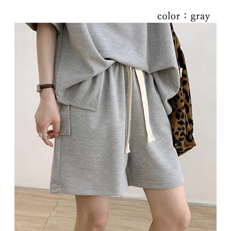 セットアップ レディース 春 夏 Tシャツ パンツ 半袖 黒 上下セット 短パン ルームウェア [郵3]^su074^ | uricca | 18