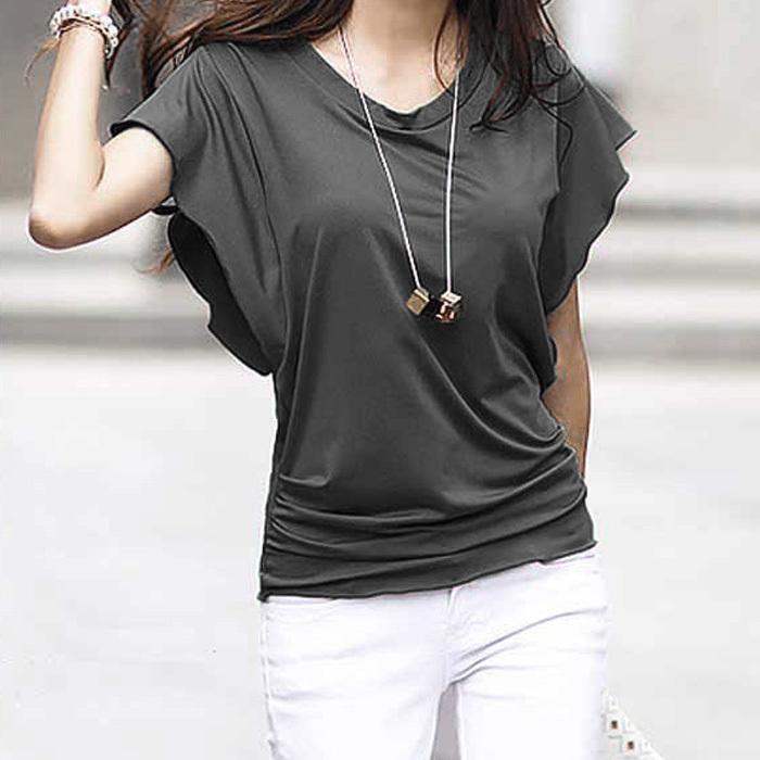 Tシャツ レディース 半袖 カジュアル おしゃれ 無地 安い 白 袖フレア ギャザー カットソー トップス ゆうパケット送料無料 郵2 T035 T035 Uricca ウリッカ By Raspberry 通販 Yahoo ショッピング