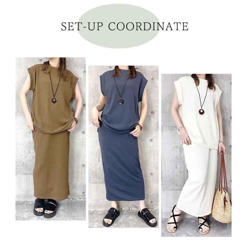 Tシャツ レディース トップス 春 夏 白 黒 おしゃれ ノースリーブ フレンチスリーブ エンボス [郵1.5]^t1004^WF | uricca | 32