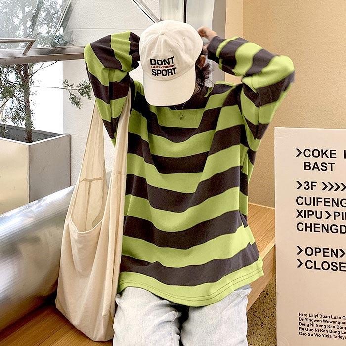 カットソー Tシャツ ロンT ボーダー レディース ゆったり カジュアル ぽわん袖 大きめ 秋冬[郵3]^t1023^ | uricca | 11