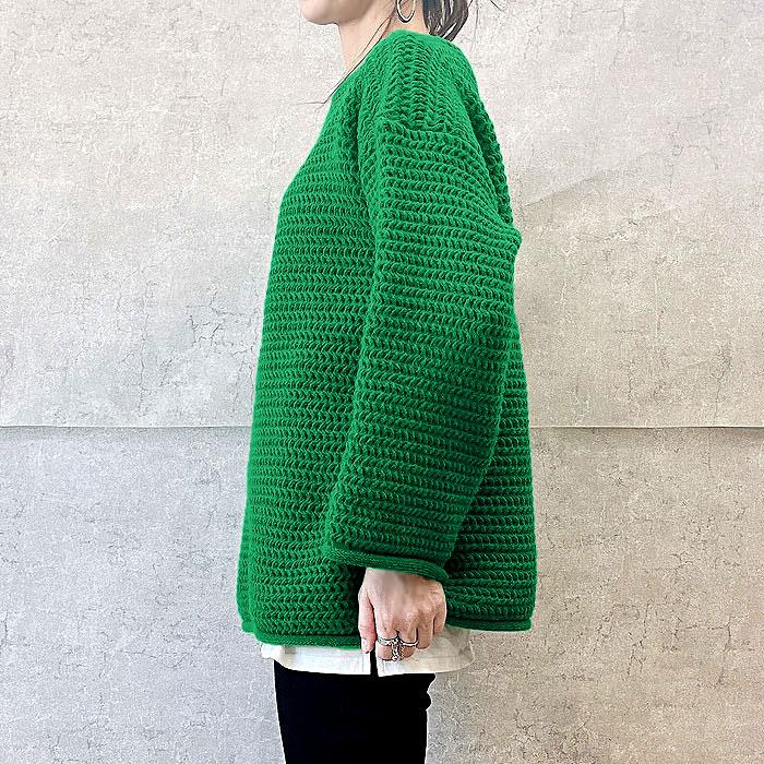 ニット セーター レディース トップス ざっくり ローゲージ ボートネック オーバーサイズ ざっくり編み 秋冬[郵3]^t1026^ | uricca | 10