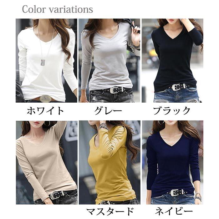 トップス カットソー ロンt レディース Vネック Tシャツ 長袖 秋冬 無地 シンプル 重ね着 レイヤード ワンマイル ゆうパケット送料無料 郵2 T291 T291 Uricca ウリッカ By Raspberry 通販 Yahoo ショッピング