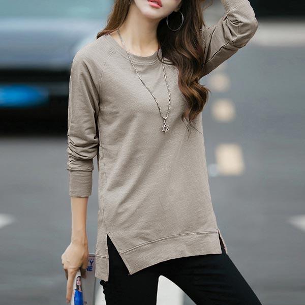 1476円 クーポンで！ Tシャツ レディース トップス ロンT 長袖 春 秋 冬 黒 白 おしゃれ かわいい 30代 40代 50代 大きいサイズ [郵2]^t592^ | uricca | 08