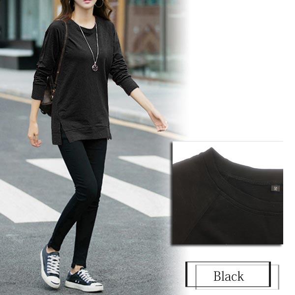 1476円 クーポンで！ Tシャツ レディース トップス ロンT 長袖 春 秋 冬 黒 白 おしゃれ かわいい 30代 40代 50代 大きいサイズ [郵2]^t592^ | uricca | 15