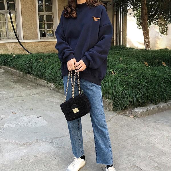 トレーナー 裏起毛 レディース おしゃれ 安い 大きめ 韓国 トップス 長袖 T598 T598 Uricca ウリッカ By Raspberry 通販 Yahoo ショッピング