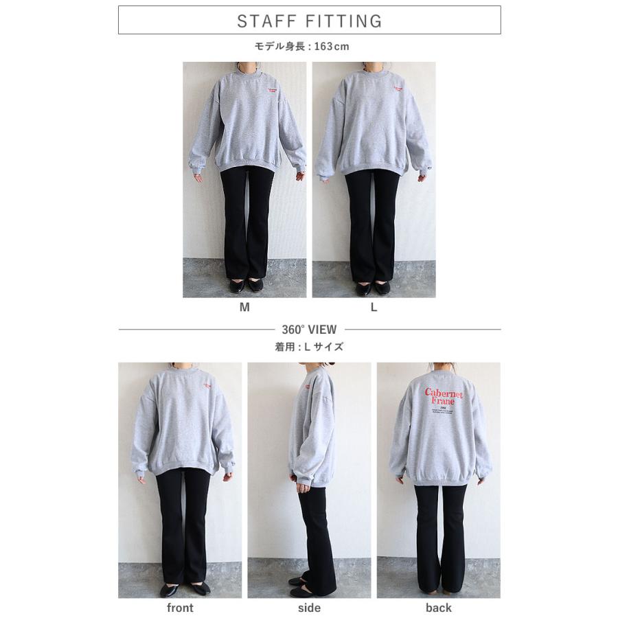 トレーナー トップス レディース 長袖 秋 冬 黒 白 おしゃれ かわいい 30代 40代 50代 スウェット ロゴ プリント 極暖 [郵3]^t598^ | uricca | 10