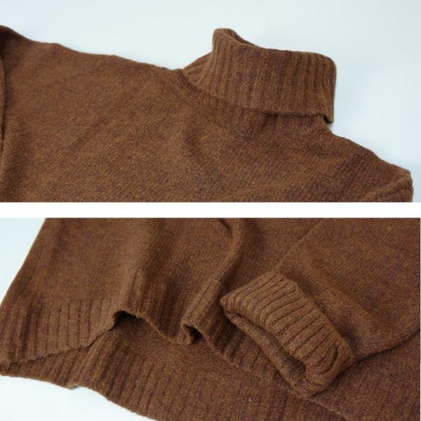 ざっくりニット タートルネック レディース 韓国 厚手 オーバーサイズ ゆったり セーター T630 T630 Uricca ウリッカ By Raspberry 通販 Yahoo ショッピング