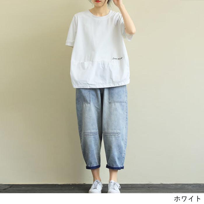 uricca Tシャツ レディース トップス 半袖 春 夏 黒 白 おしゃれ