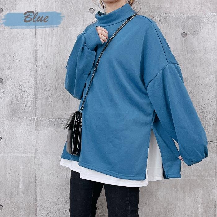 トレーナー スウェット トップス レディース 長袖 秋 冬 黒 白 おしゃれ かわいい 30代 40代 50代 重ね着 極暖 [郵3]^t956^ | uricca | 22