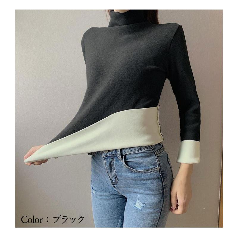 1476円 クーポンで！ インナー レディース 裏起毛 秋 冬 黒 おしゃれ かわいい インナー トップス ハイネック タートルネック 極暖 [郵2]^t964^ | uricca | 18