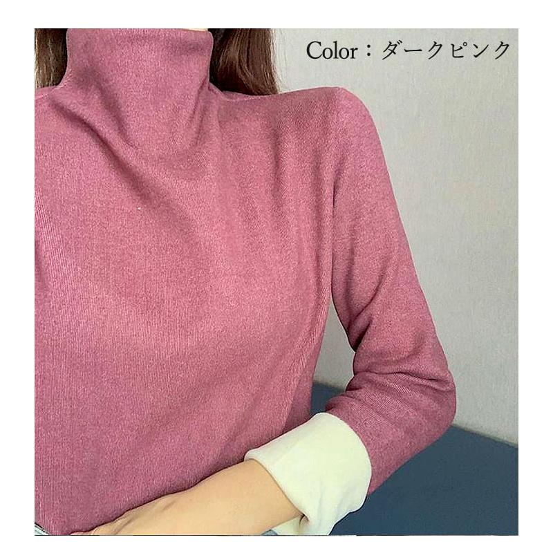 1476円 クーポンで！ インナー レディース 裏起毛 秋 冬 黒 おしゃれ かわいい インナー トップス ハイネック タートルネック 極暖 [郵2]^t964^ | uricca | 22