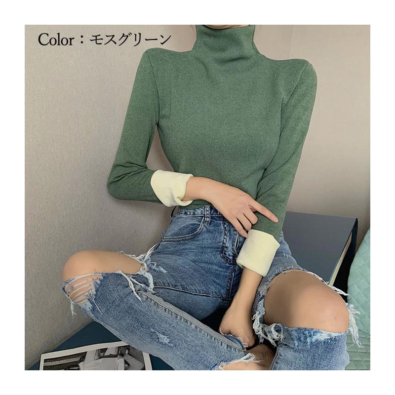 1476円 クーポンで！ インナー レディース 裏起毛 秋 冬 黒 おしゃれ かわいい インナー トップス ハイネック タートルネック 極暖 [郵2]^t964^ | uricca | 14