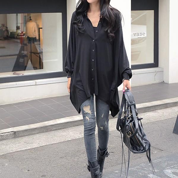 シャツワンピース オーバーサイズ ドルマン シャツ 長袖 トップス レディース 体型カバー 秋冬 送料無料 郵3 V061 V061 Uricca ウリッカ By Raspberry 通販 Yahoo ショッピング