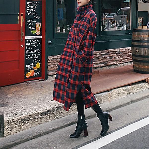 シャツワンピース シャツワンピ 羽織 シャツ 2way レディース 秋 冬 長袖 ロング チェック ゆうパケット送料無料 郵3 V133 V133 Uricca ウリッカ By Raspberry 通販 Yahoo ショッピング